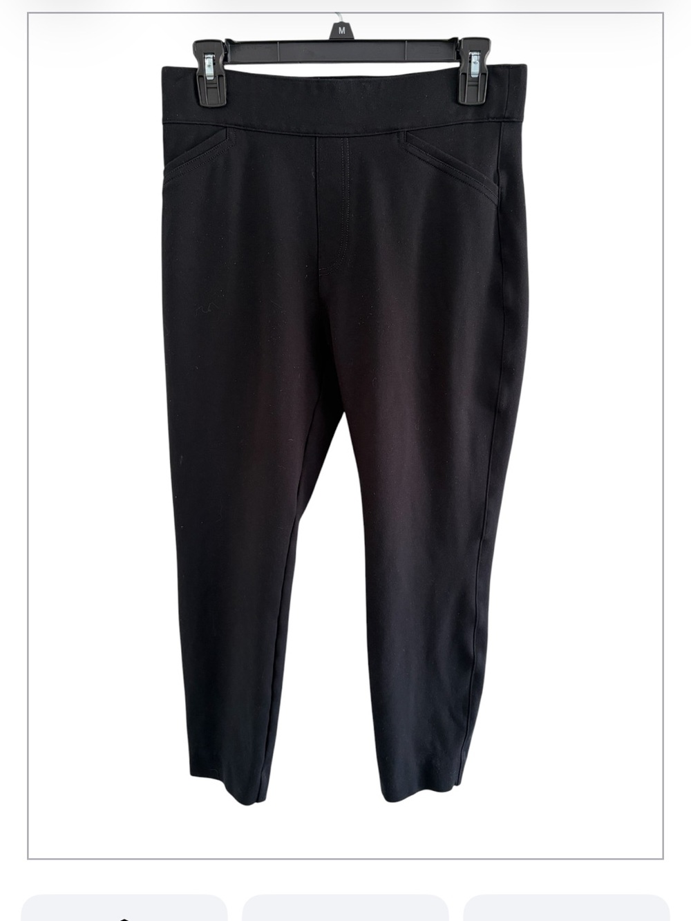 Spanx “The Perfect Solid Black Pant" skinny cropped pant